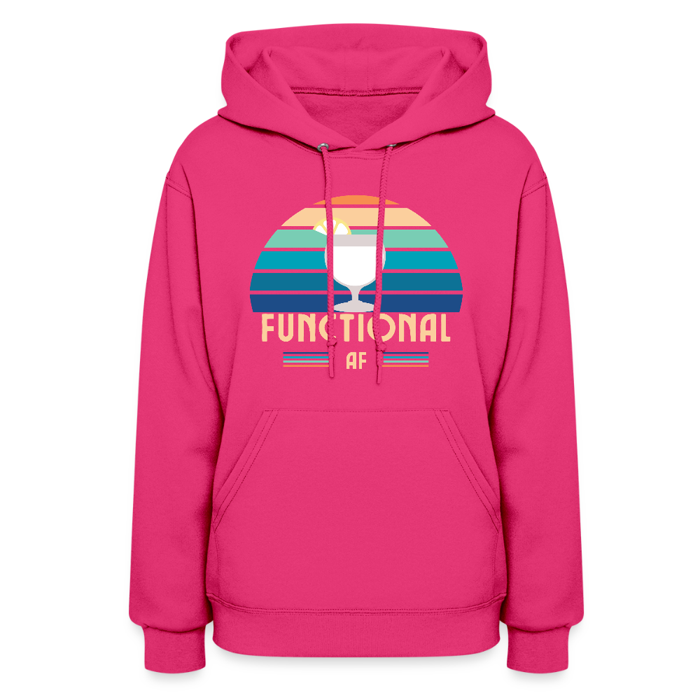 Pink hoodie with Functional AF design