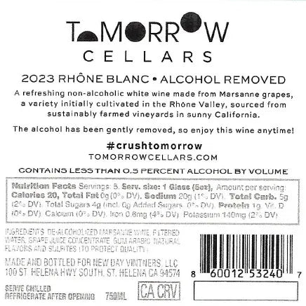 Tomorrow Nonalcoholic Sparkling Rhône Blanc