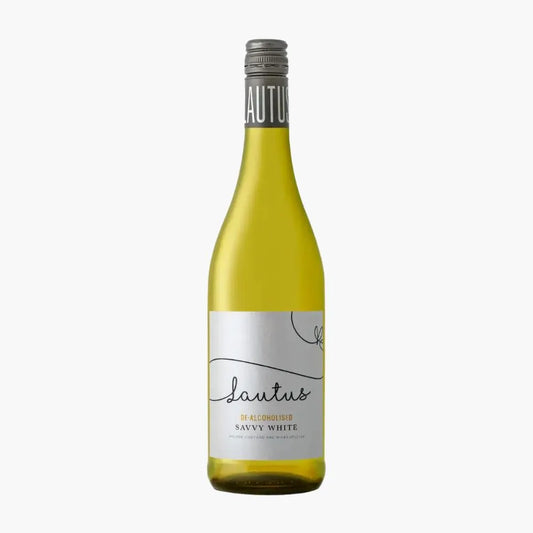Bottle of nonalcoholic Lautus Sauvignon Blanc
